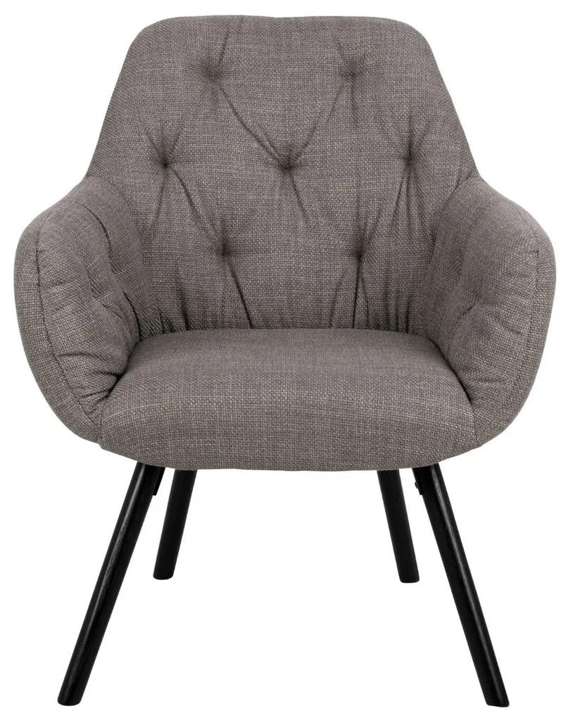 Καρέκλα Oakland 869, Ανοιχτό γκρι, Μαύρο, 87x71x68cm, 9 kg, Ταπισερί, Ξύλινα, Μπράτσα, Ξύλο: Δρυς | Epipla1.gr
