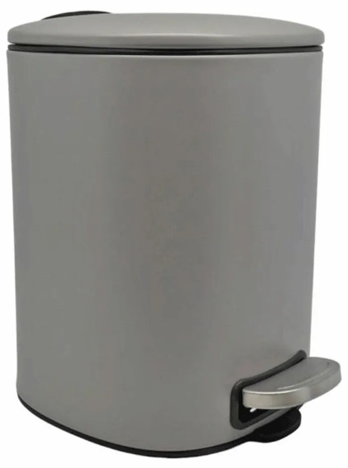 Κάδος Απορριμμάτων Soft Close 5Lt  827459 25,2x20x27cm Grey Ankor Stainless Steel
