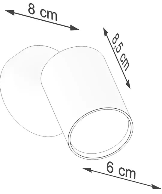 Sollux Φωτιστικό τοίχου Lemmi 1,ατσάλι,1xGU10/40w,λευκό