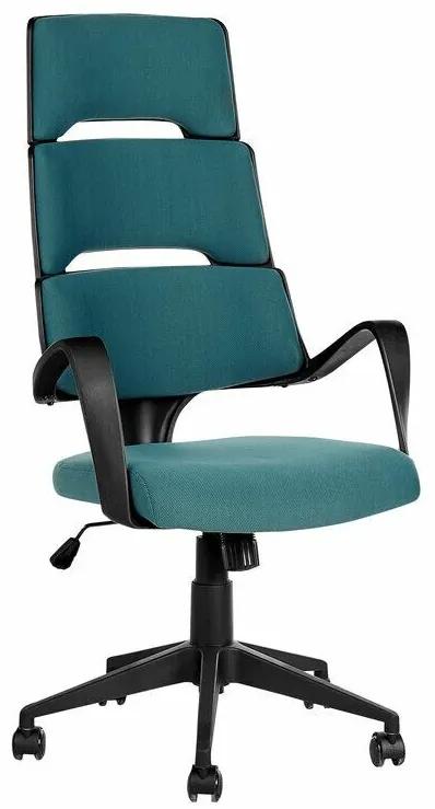 Καρέκλα γραφείου Berwyn 221, Μαύρο, Τυρκουάζ, 111x66x52cm, 14 kg, Με μπράτσα, Με ρόδες, Μηχανισμός καρέκλας: Κλίση | Epipla1.gr