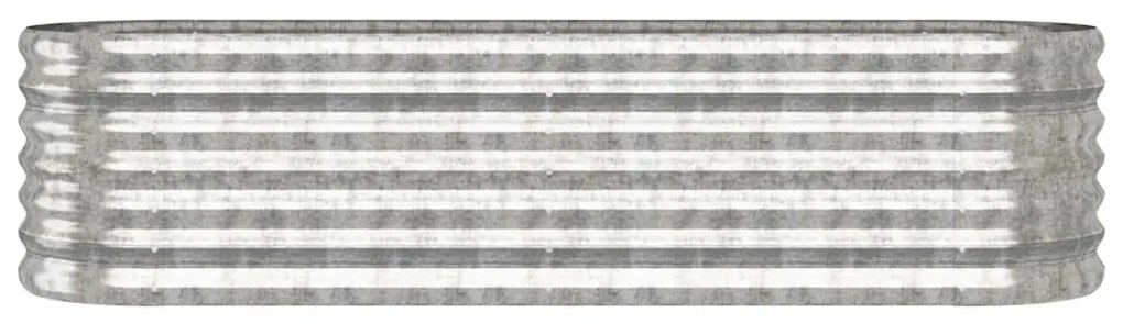 vidaXL Ζαρντινιέρα Ασημί 152x40x36 εκ. Γαλβανισμένος χάλυβας