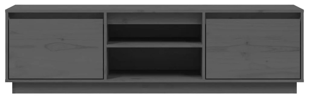 vidaXL Έπιπλο Τηλεόρασης Γκρι 140 x 35 x 40 εκ. από Μασίφ Ξύλο Πεύκου