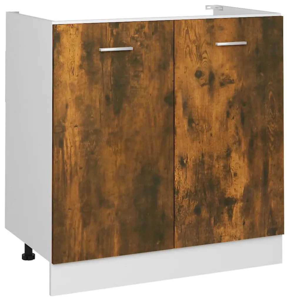 vidaXL Ντουλάπι Νιπτήρα &quot;Lyon&quot; Καπνιστή Δρυς 80x46x81,5 εκ. από Τεχνητό Ξύλο