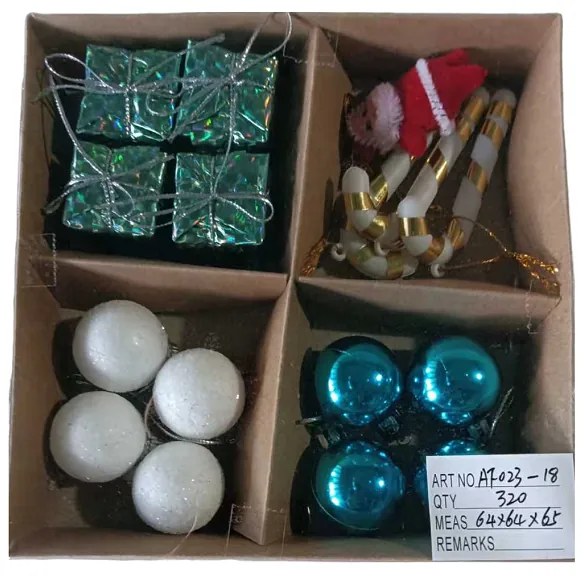 Σετ Χριστουγεννιάτικα Στολίδια 3εκ. 16τεμ