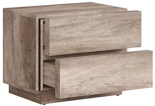 Κομοδίνο Boston V101, Monument δρυς, Αριθμός συρταριών: 2, 50x61x46cm, 23 kg, Πλαστικοποιημένη μοριοσανίδα | Epipla1.gr