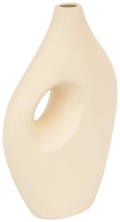 Βάζο Theremy pakoworld κεραμικό σε μπεζ απόχρωση 19.2x8x30εκ