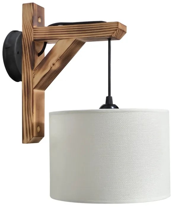 Απλίκα Τοίχου Heronia HKF-01 14-0240 Wood/White