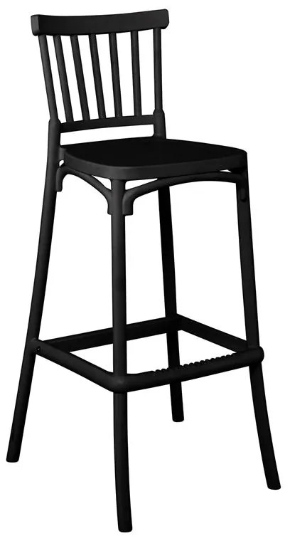 WINDSOR Σκαμπό BAR, PP Μαύρο UV Protection  49x46x103cm Ε400,2