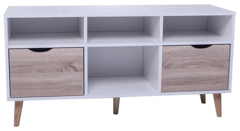 TV15 WHITE/S.OAK 117Χ39X53εκ. ΕΠΙΠΛΟ ZITA PLUS 117Χ39X53εκ.