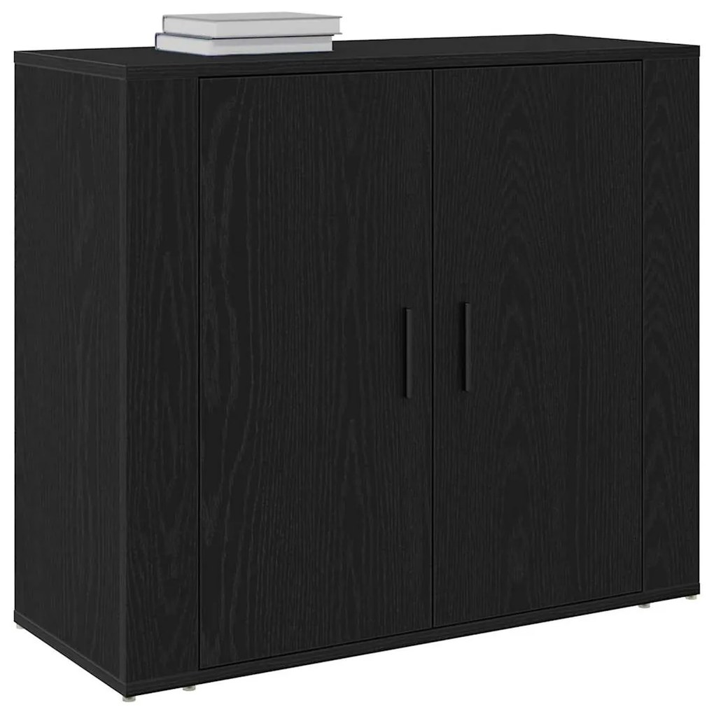 vidaXL Μπουφές Μαύρη δρυς 80 x 33 x 70 εκ. Επεξεργασμένο ξύλο
