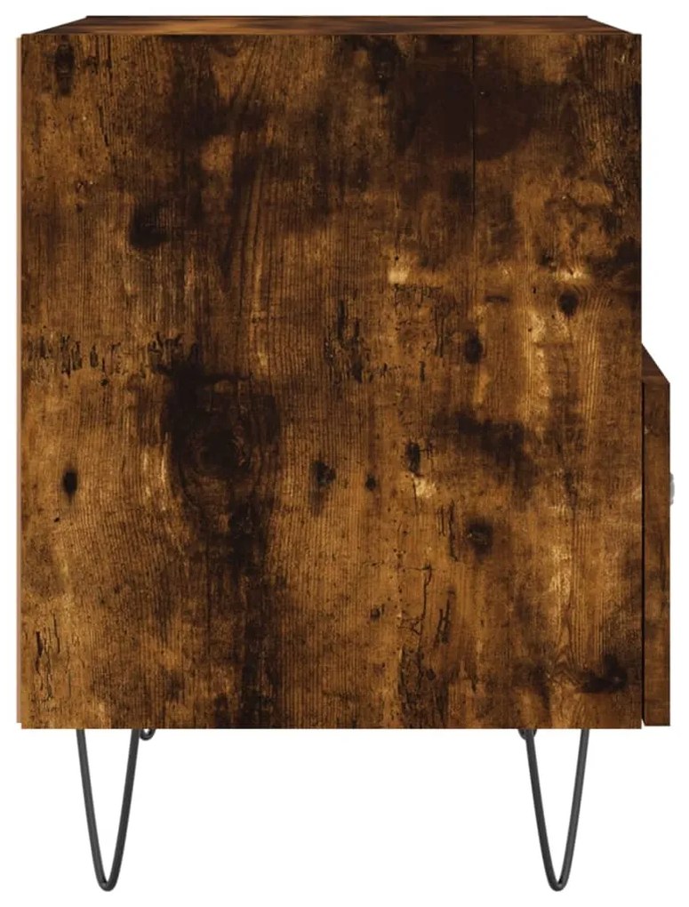 vidaXL Κομοδίνο Καπνιστή Δρυς 40 x 35 x 47,5 εκ. από Επεξεργ. Ξύλο
