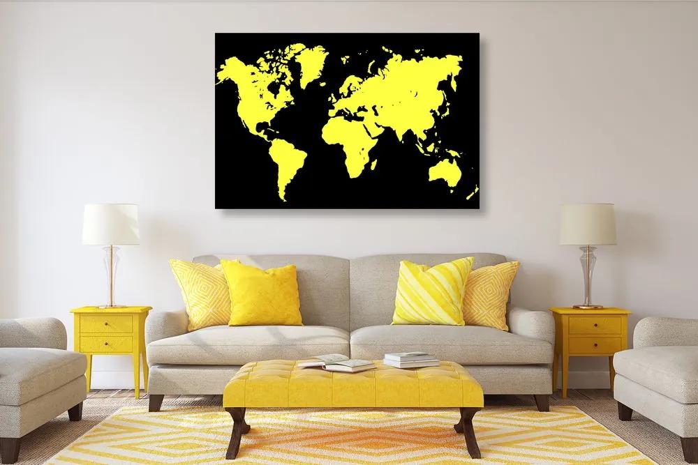 Εικόνα σε κίτρινο χάρτη από φελλό σε μαύρο φόντο - 90x60  color mix