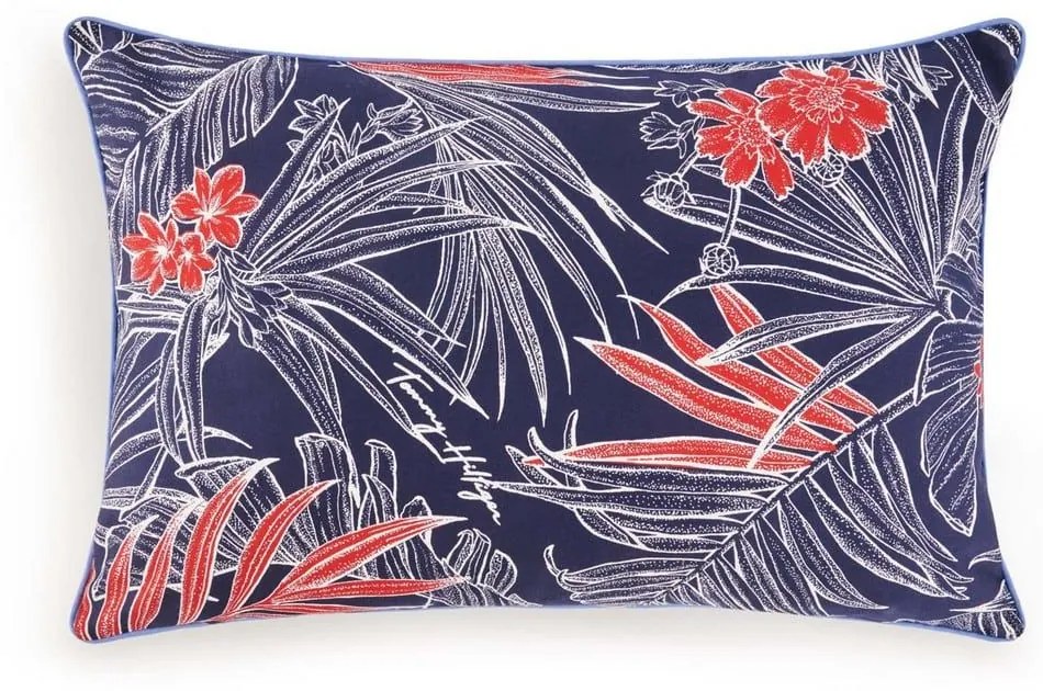 Μαξιλαροθήκη Διακοσμητική Tropical 684887 Navy Tommy Hilfiger 40X60cm 100% Βαμβακοσατέν