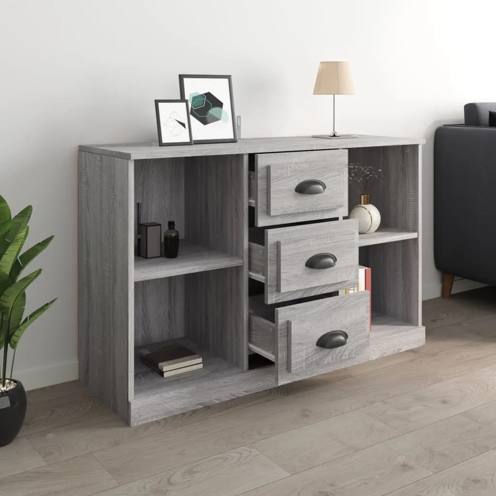 vidaXL Μπουφές Γκρι Sonoma 104,5x35,5x67,5 εκ. από Επεξεργασμένο Ξύλο