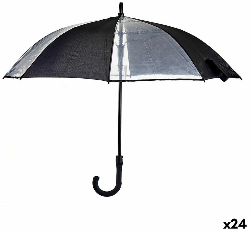 Ομπρέλα Μαύρο Διαφανές 96 x 96 x 84,5 cm 14 x 4 x 84,5 cm 14 x 84,5 x 4 cm (24 Μονάδες)
