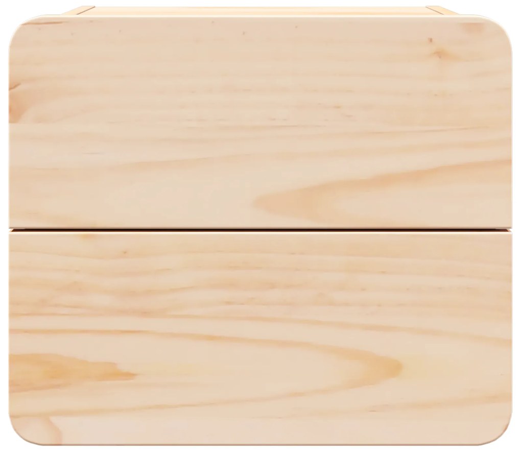 vidaXL Κομοδίνο με συρτάρι Καφέ 39 x 34 x 33 εκ. Μασίφ ξύλο πεύκου
