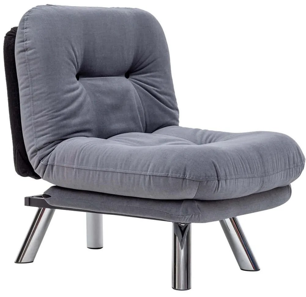 Πολυθρόνα - Κρεβάτι Misa Small Soft 859FTN2321 70x78x85cm Grey