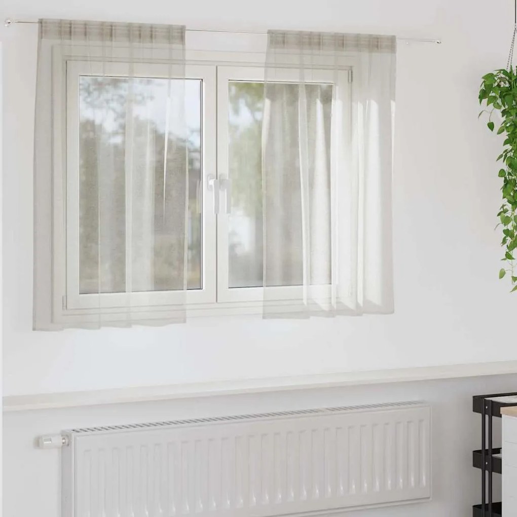 Κουρτίνα βυσσινί 2 pcs Κρεμ 140 x 140 cm Πολυεστέρας