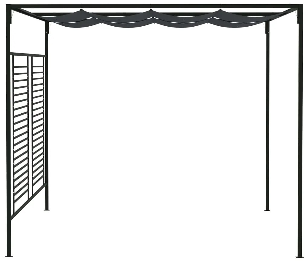 vidaXL Πέργκολα με Πτυσσόμενη Οροφή Ανθρακί 4 x 3 x 2,3 μ. 180 γρ./μ²