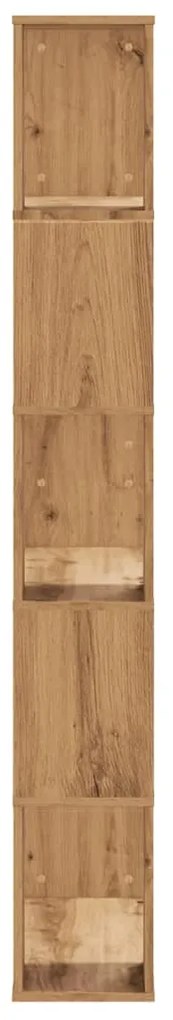 vidaXL Βιβλιοθήκη 5 Επιπέδων Δρυς 80,5x23,5x162,5 εκ. Επεξεργ. Ξύλο