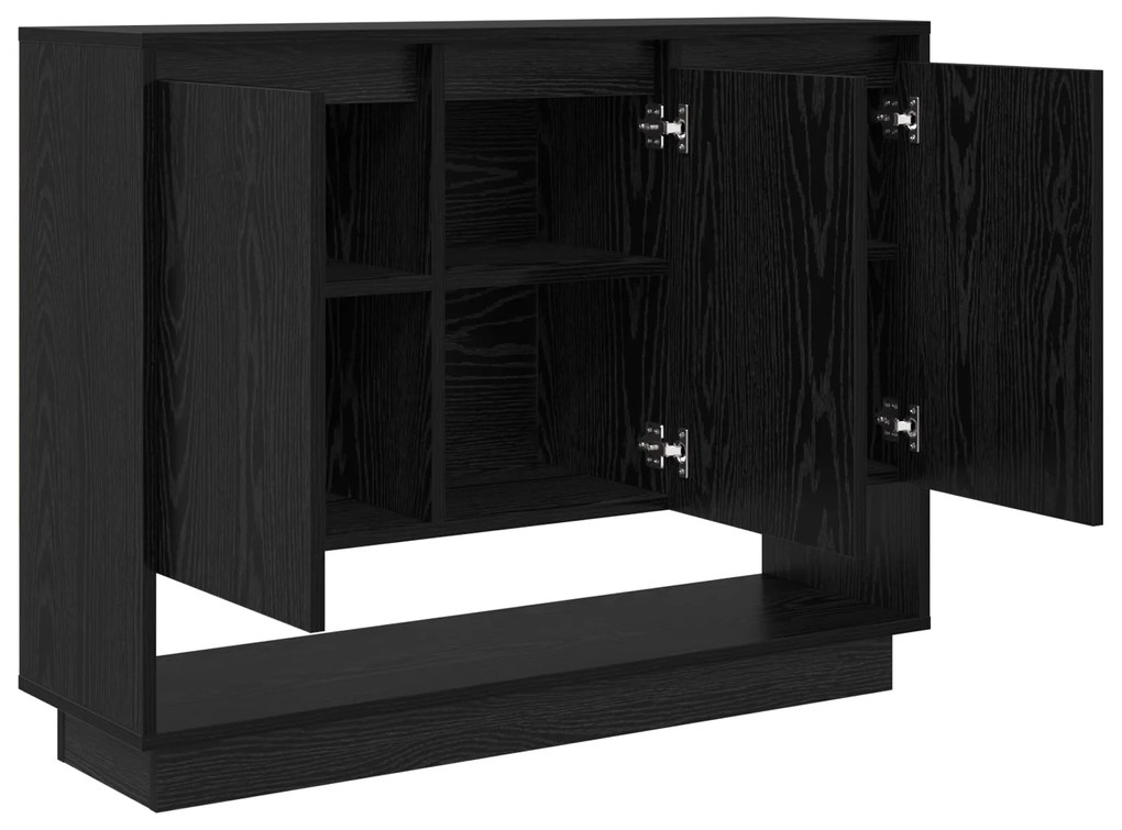 vidaXL Πλαϊνό γραφείο Μαύρη δρυς 97 x 29 x 75 εκ. Επεξεργασμένο ξύλο