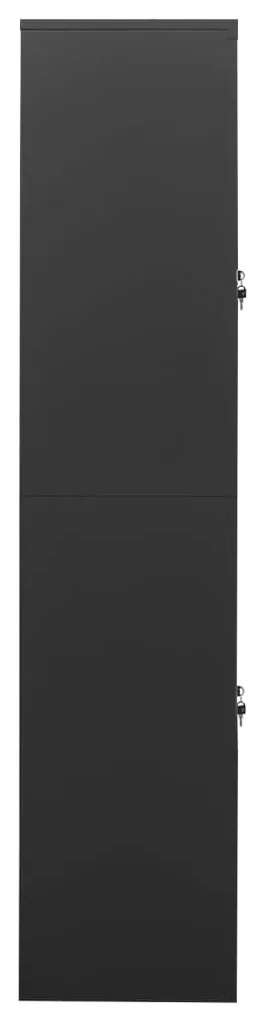 vidaXL Ντουλάπα Γραφείου Ανθρακί 90 x 40 x 180 εκ. Ατσάλινη