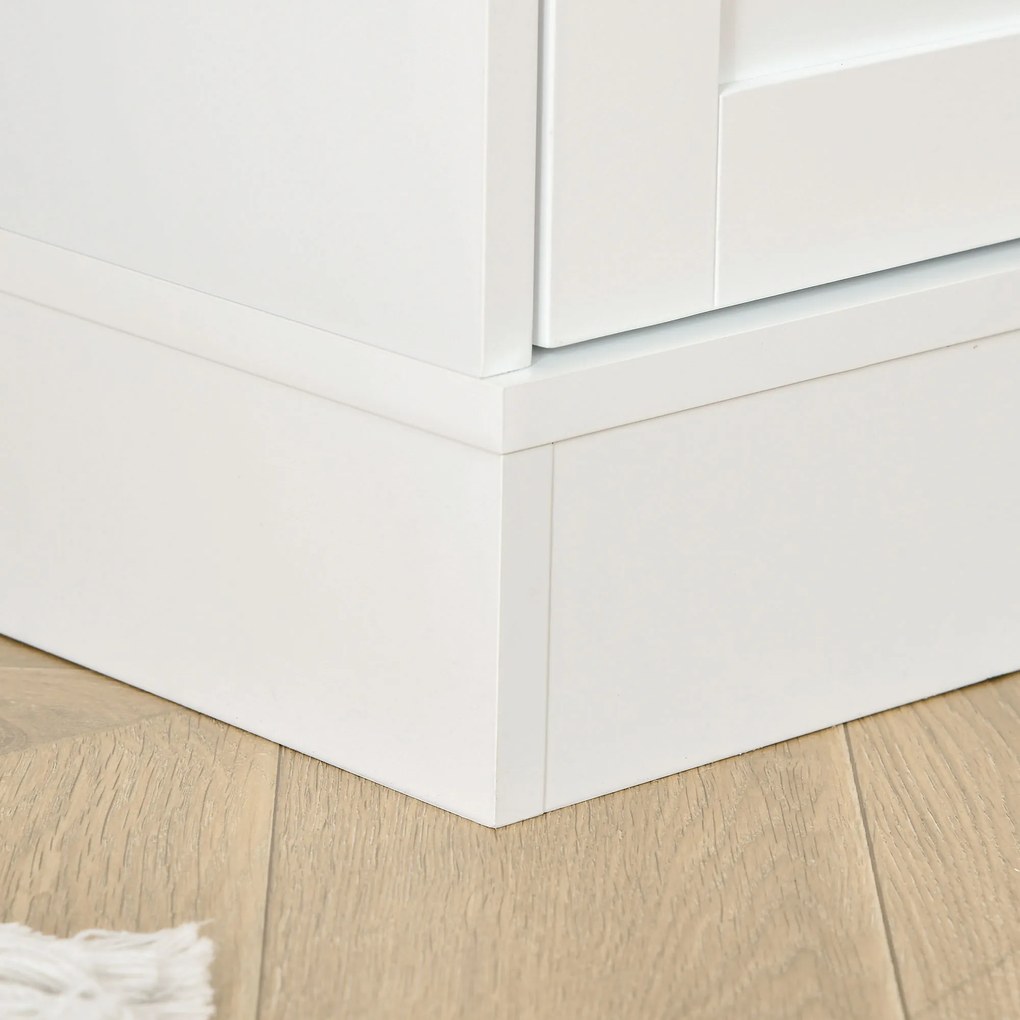 HOMCOM Ράφι Τοίχου Βιβλιοθήκη, 2 Ράφια, 76 cm x 40 cm x 178,5 cm, Λευκό