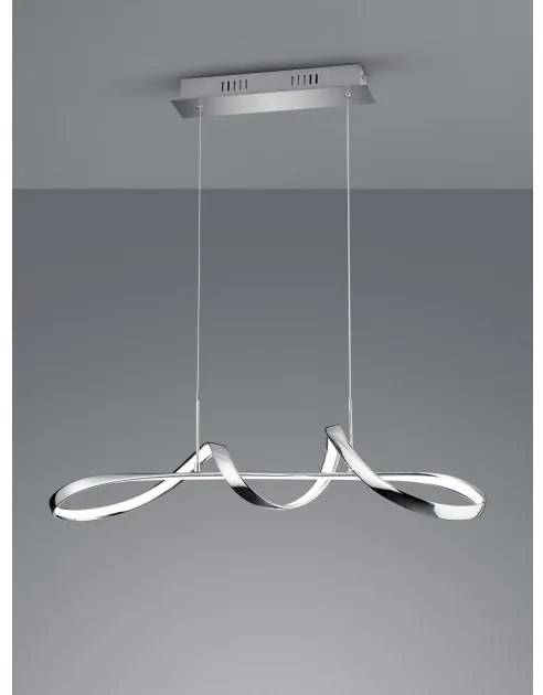 Κρεμαστό Φωτιστικό Οροφής LED 37W Χρώμιο Switch Dimmer Perugia R37091106 Trio Lighting-R37091106-Χρώμιο R37091106