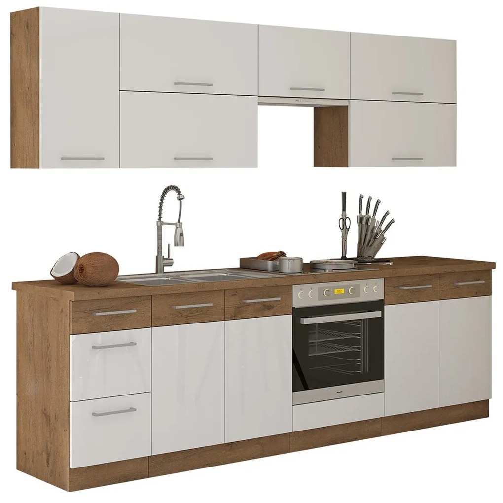 Σετ κουζίνας Color 101, 260x52cm, 129 kg, Ινοσανίδες μέσης πυκνότητας, Πλαστικοποιημένη μοριοσανίδα | Epipla1.gr