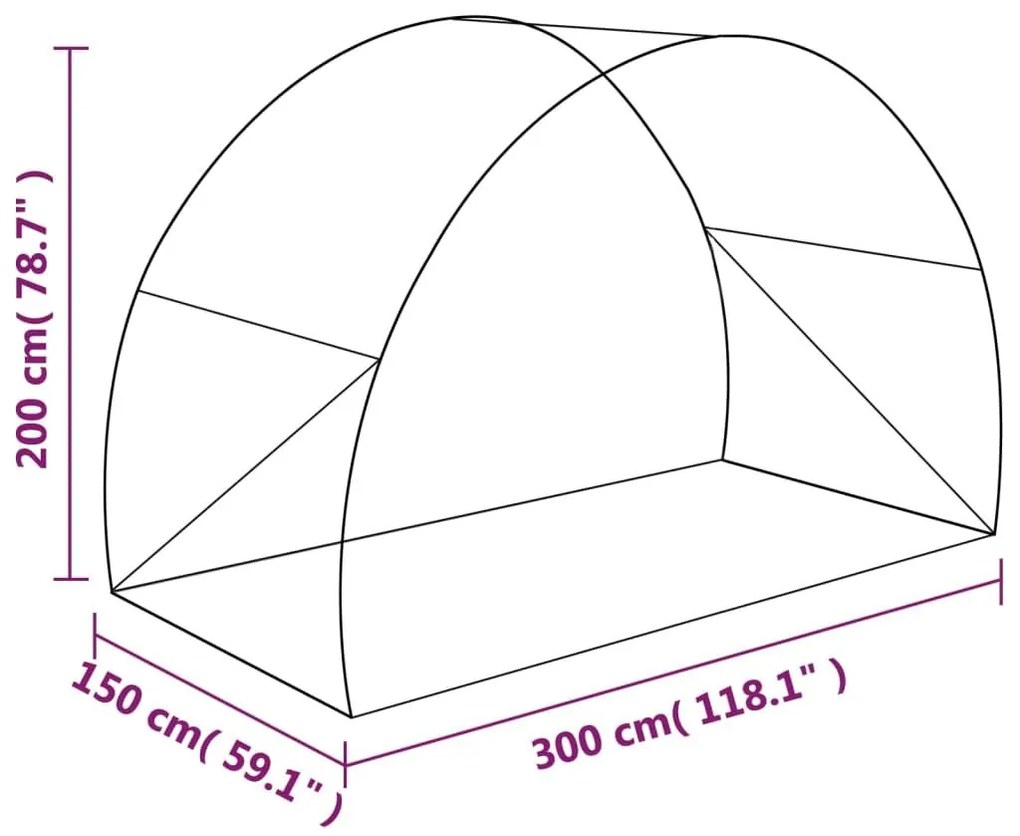 Θερμοκήπιο 4,5 μ² 300 x 150 x 200 εκ. - Πράσινο