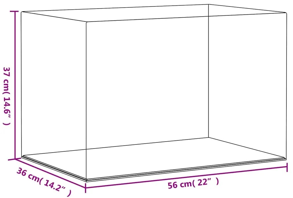 vidaXL Κουτί Βιτρίνα Διάφανο 56 x 36 x 37 εκ. Ακρυλικό