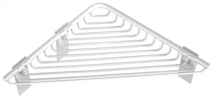 Καλάθι γωνιακό σχαρωτό RETI 9636 66 Λευκό ματ KARAG 21x21x3cm