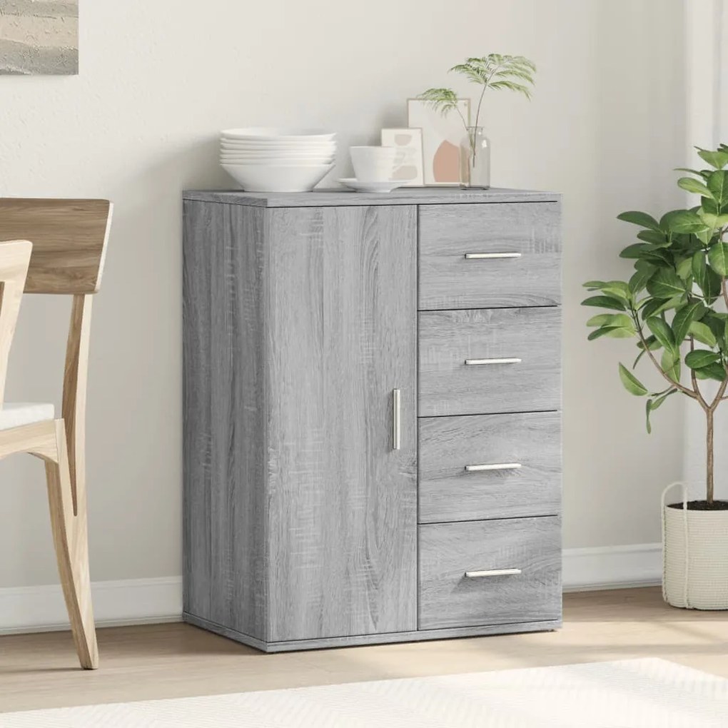 vidaXL Μπουφές Γκρι Sonoma 59x39x80 εκ. από Επεξεργασμένο Ξύλο