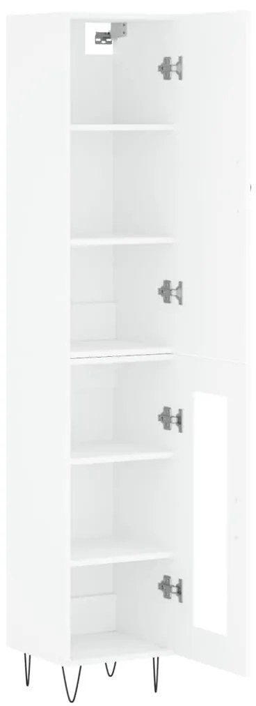 vidaXL Ντουλάπι Λευκό 34,5 x 34 x 180 εκ. από Επεξεργασμένο Ξύλο
