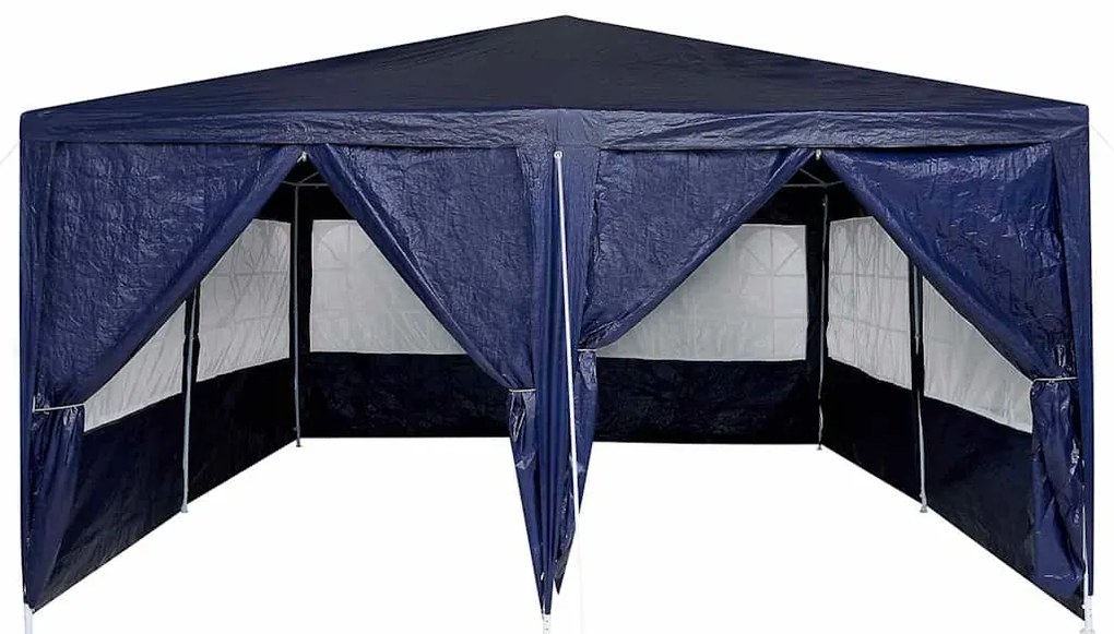 vidaXL Σκηνή Πάρτυ Μπλε και άσπρο 400 x 400 x 266 εκ