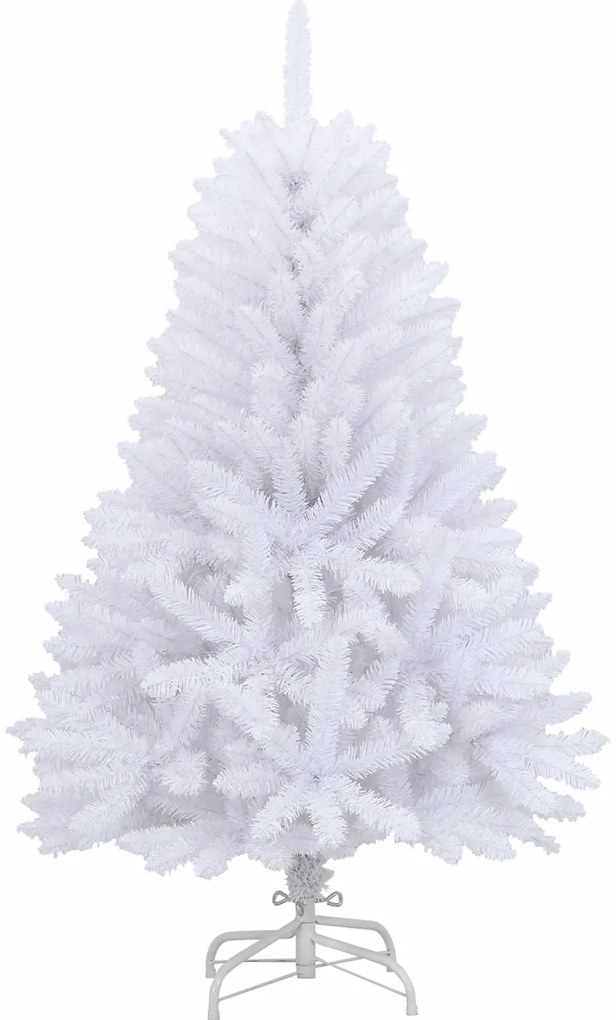 vidaXL Τεχνητό Χριστουγεννιάτικο Δέντρο με Άξονα με βάση Λευκό 120 cm