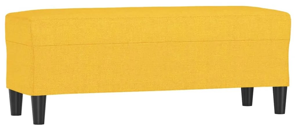 vidaXL Πάγκος Ανοιχτό Κίτρινο 100 x 35 x 41 εκ. Υφασμάτινος