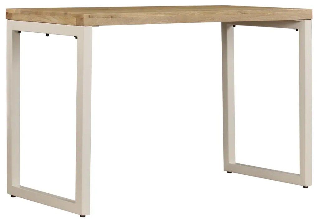 vidaXL Τραπεζαρία 115 x 55 x 76 εκ. από Μασίφ Ξύλο Μάνγκο και Ατσάλι