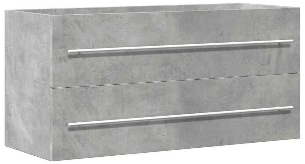 vidaXL Ντουλάπι Νιπτήρα Γκρι Σκυροδέματος 100x38,5x48 εκ. Επεξ. Ξύλο