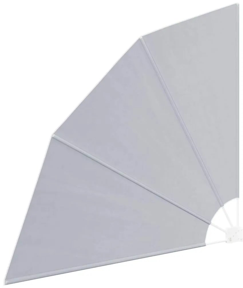 vidaXL Αδιάφανο σκίαστρο μπαλκονιού Γκρι 160 x 160 cm ύφασμα