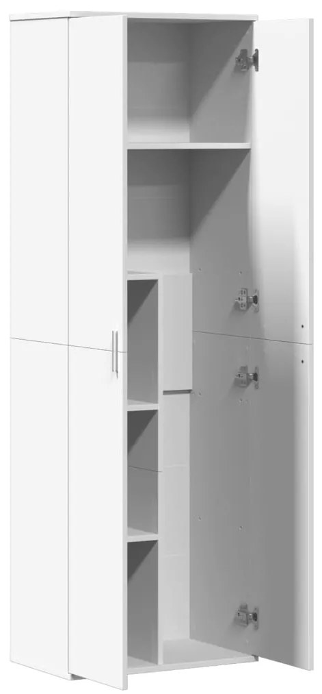 vidaXL Ντουλάπα Λευκή 60 x 35 x 180 εκ. από Επεξ. Ξύλο