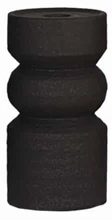 Κηροπήγιο Κεραμικό Μαύρο Art Et Lumiere Φ11,5x20εκ. 25026