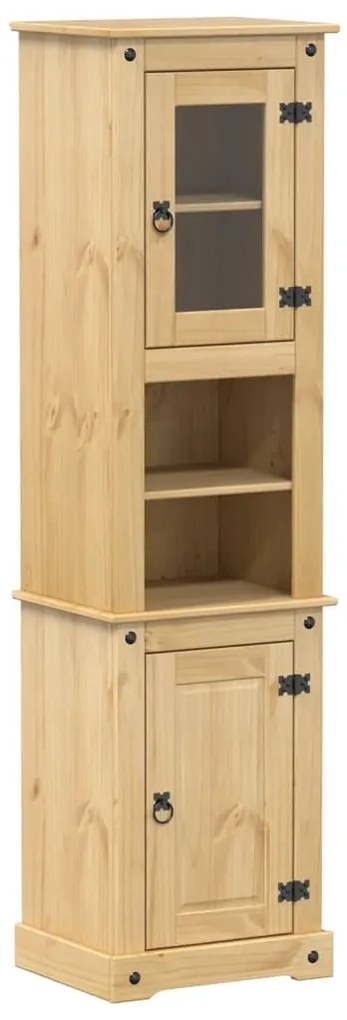 Ντουλάπι Μπάνιου Corona 50x40x185 εκ. από Μασίφ Ξύλο Πεύκου - Καφέ