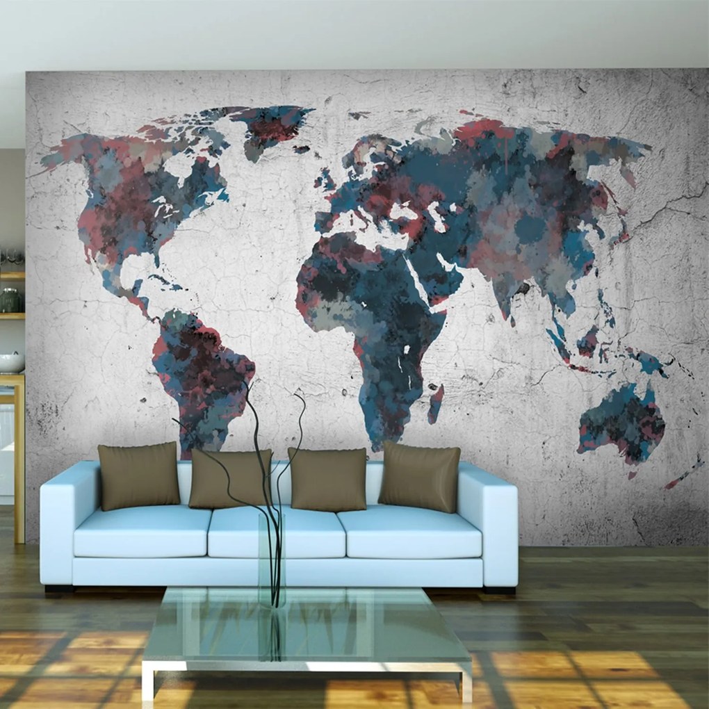 Φωτοταπετσαρία - World map on the wall 250x193