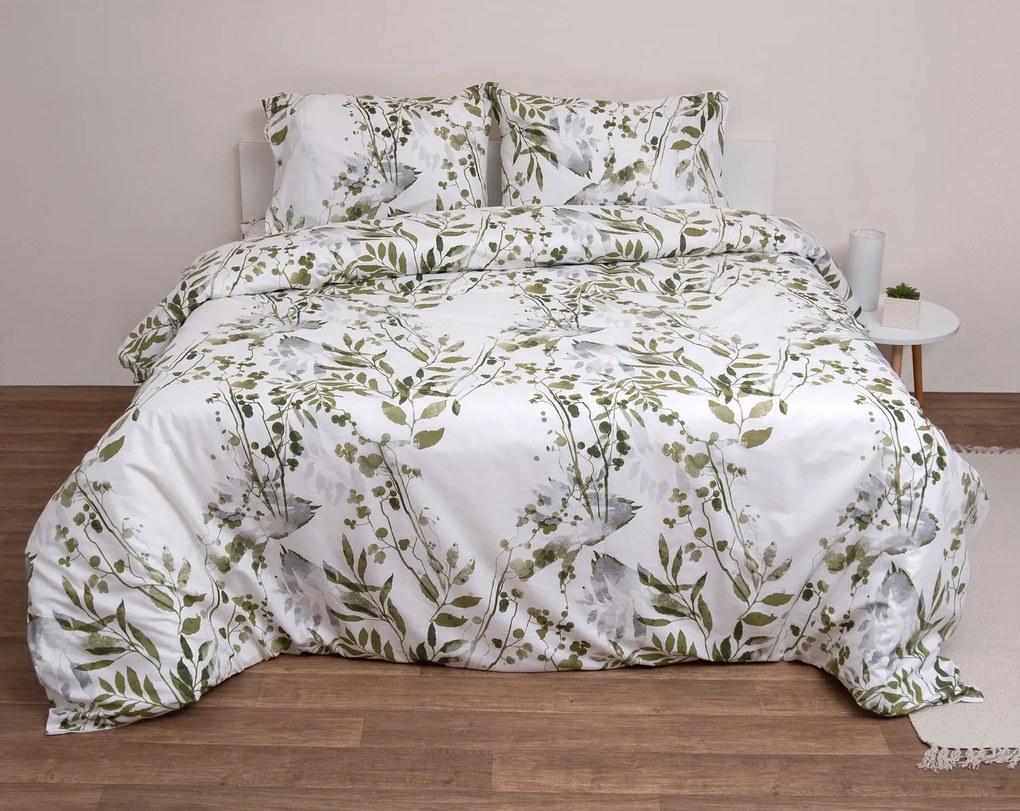 Σετ Πάπλωμα Ημίδιπλο 180x240 Όλιβ