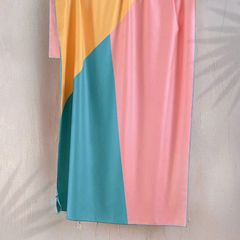 Πετσέτα Θαλάσσης Microfiber (90x160) 2 Όψεων Rythmos Spectrum Pink