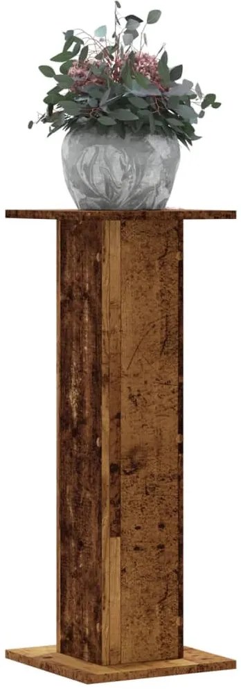 vidaXL Βάσεις Φυτών 2 τεμ. Όψη Παλαιού Ξύλου 30x30x80 εκ. Επεξ. Ξύλο