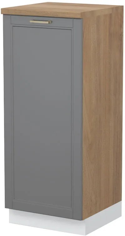 Επιδαπέδιο ντουλάπι ψηλό Tahoma K14-60-1KF-Καρυδί - Γραφίτης