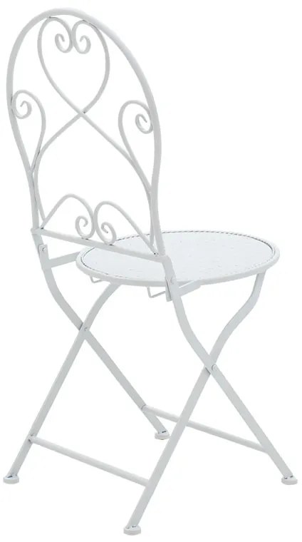 Τραπεζαρία Walen pakoworld σετ 3τεμ μέταλλο λευκό