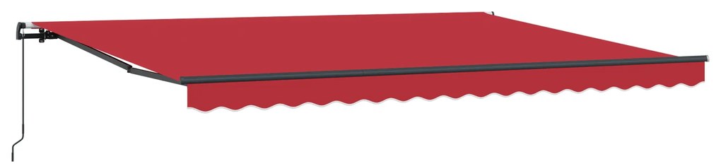 vidaXL Χειροκίνητη Σκιά Κόκκινη 450x300 cm